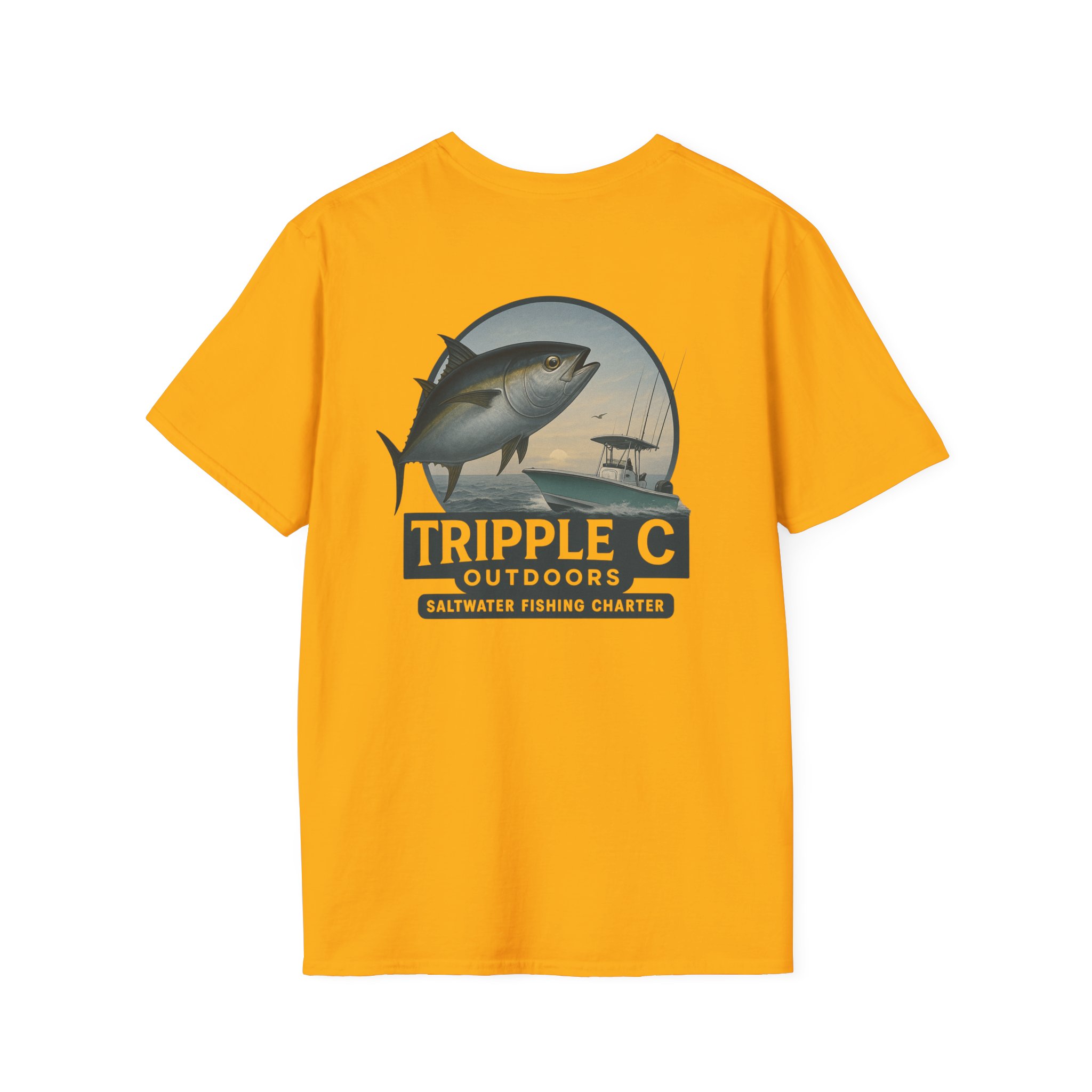 Fishing Adventure Unisex T-Shirt - Tripple C Outdoors Saltwater Charter, Fishing Gift, Outdoor Apparel, Summer Style, Casual Wear - Image 14