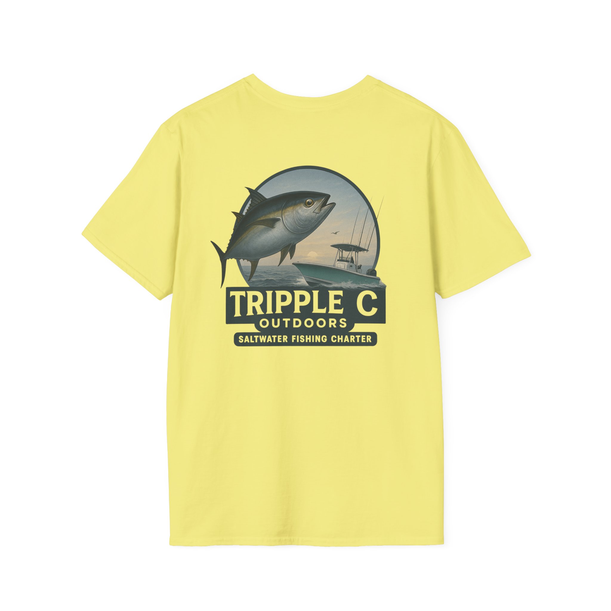 Fishing Adventure Unisex T-Shirt - Tripple C Outdoors Saltwater Charter, Fishing Gift, Outdoor Apparel, Summer Style, Casual Wear - Image 22