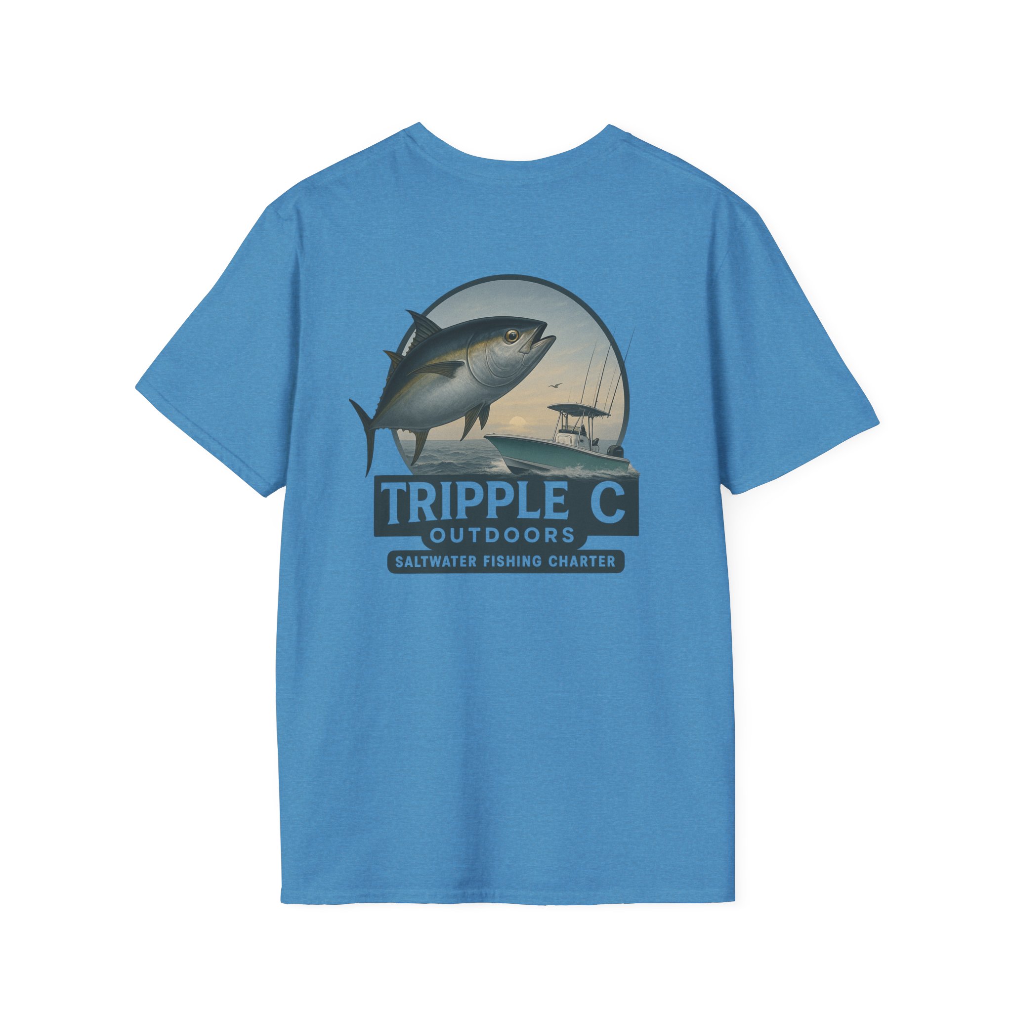 Fishing Adventure Unisex T-Shirt - Tripple C Outdoors Saltwater Charter, Fishing Gift, Outdoor Apparel, Summer Style, Casual Wear - Image 34