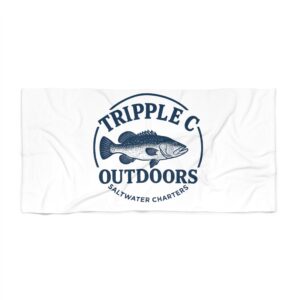 Fishing-Themed Beach Towel, Perfect for Summer Days, Gifts for Fishing Lovers, Outdoor Charters, Beach Trips