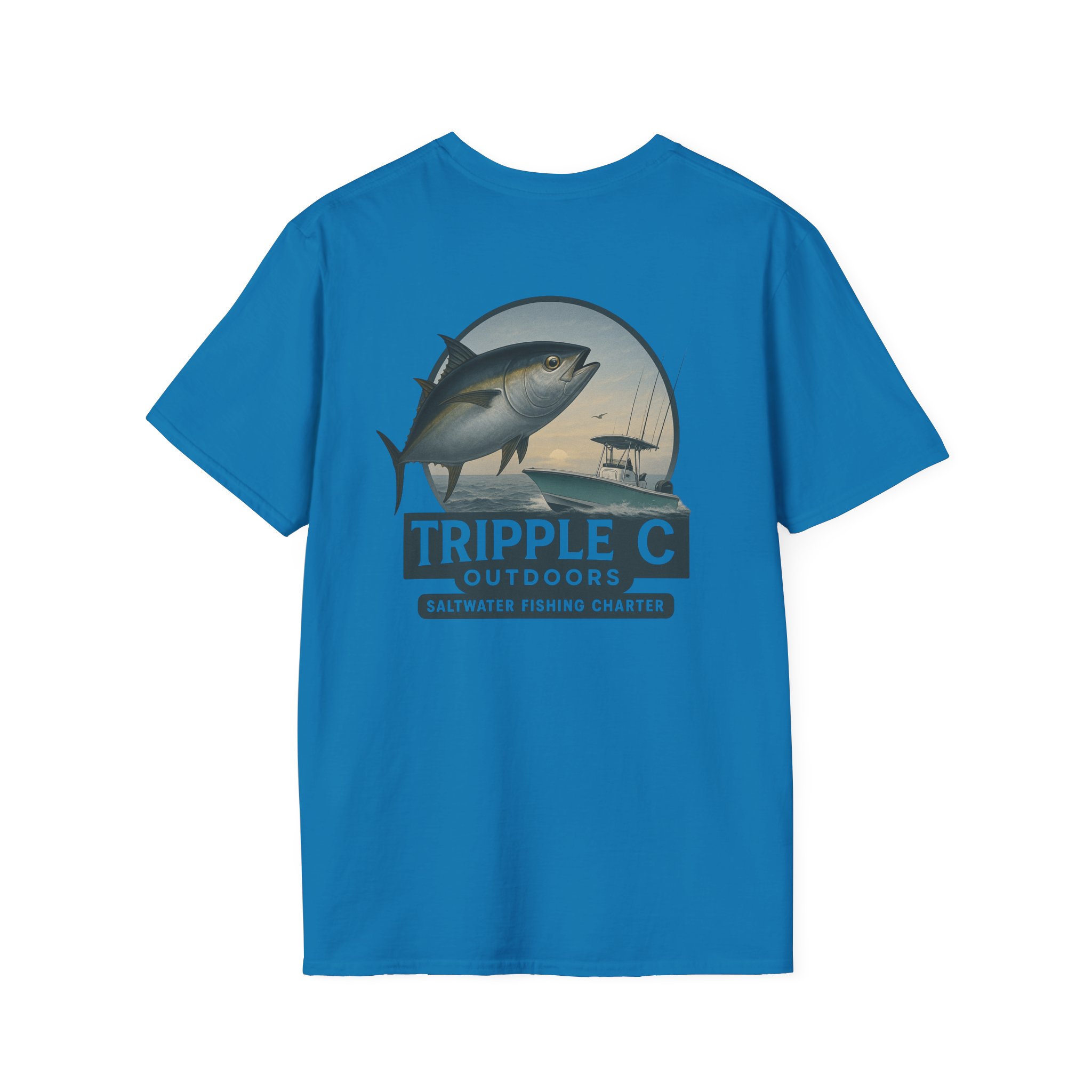 Fishing Adventure Unisex T-Shirt - Tripple C Outdoors Saltwater Charter, Fishing Gift, Outdoor Apparel, Summer Style, Casual Wear - Image 46
