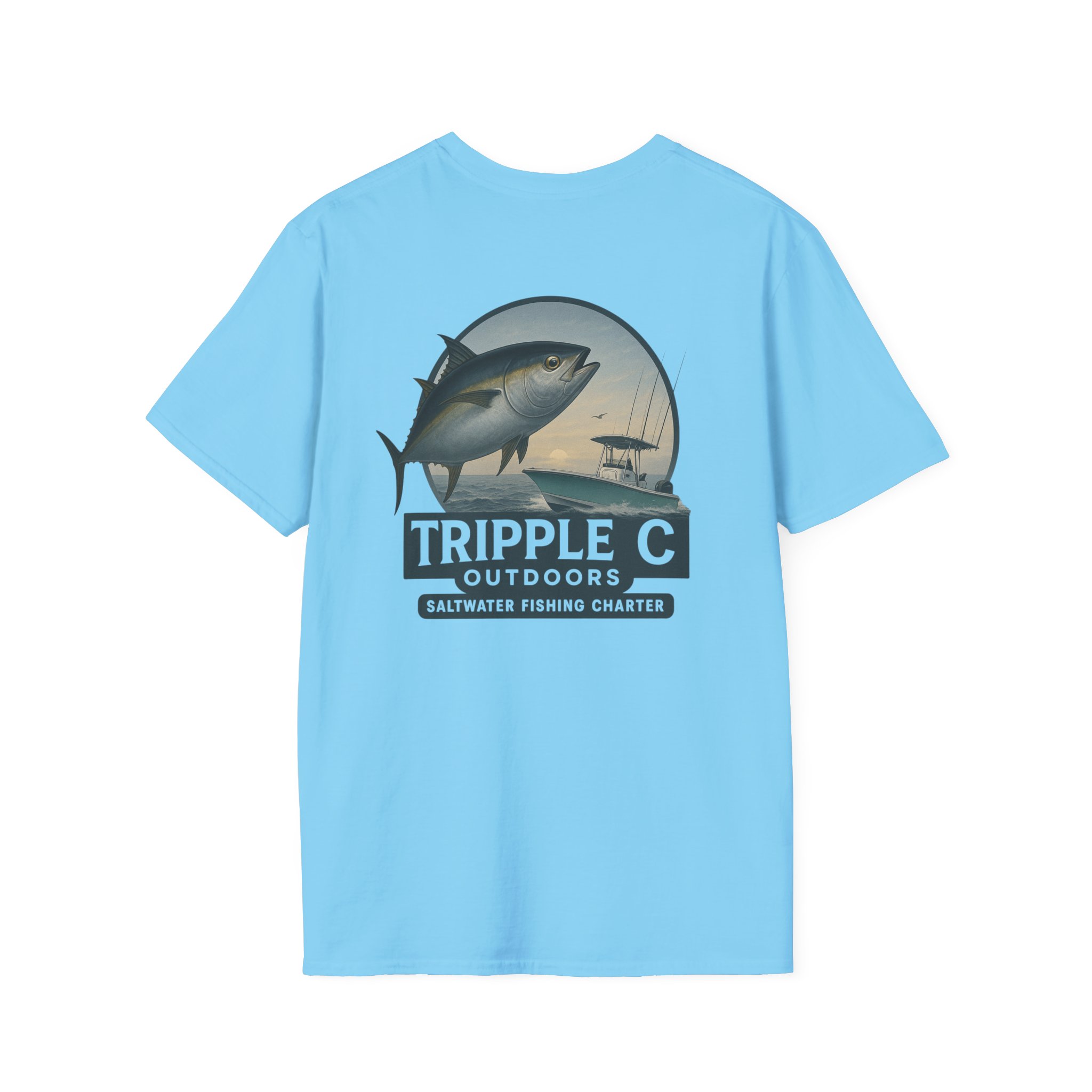 Fishing Adventure Unisex T-Shirt - Tripple C Outdoors Saltwater Charter, Fishing Gift, Outdoor Apparel, Summer Style, Casual Wear - Image 38