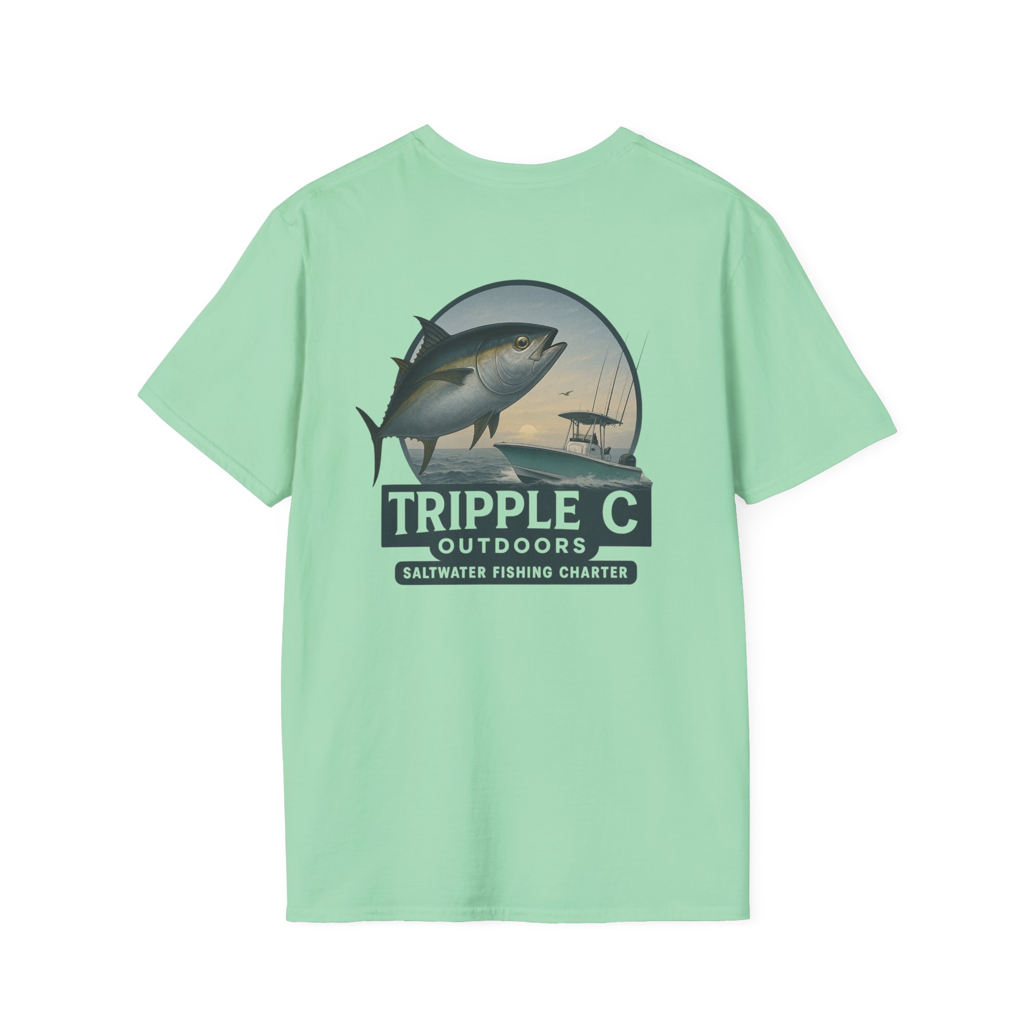 Fishing Adventure Unisex T-Shirt - Tripple C Outdoors Saltwater Charter, Fishing Gift, Outdoor Apparel, Summer Style, Casual Wear - Image 30