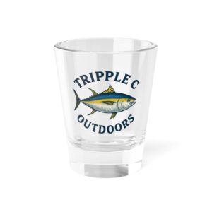 Fishing-Themed Shot Glass | Tripple C Outdoors | Perfect Gift for Anglers, Catch and Release, Barware, Home Decor, Fishing Collectible