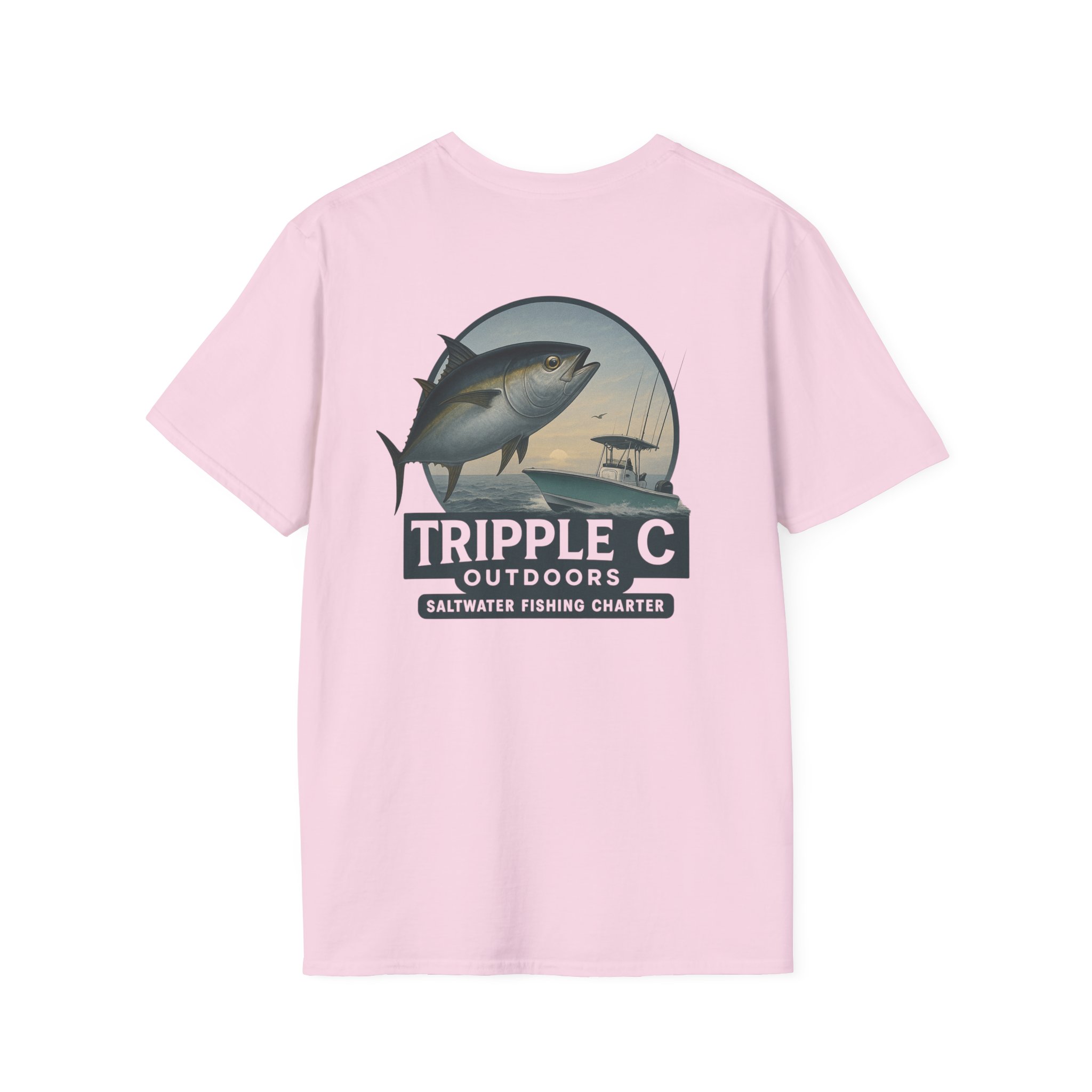 Fishing Adventure Unisex T-Shirt - Tripple C Outdoors Saltwater Charter, Fishing Gift, Outdoor Apparel, Summer Style, Casual Wear - Image 50