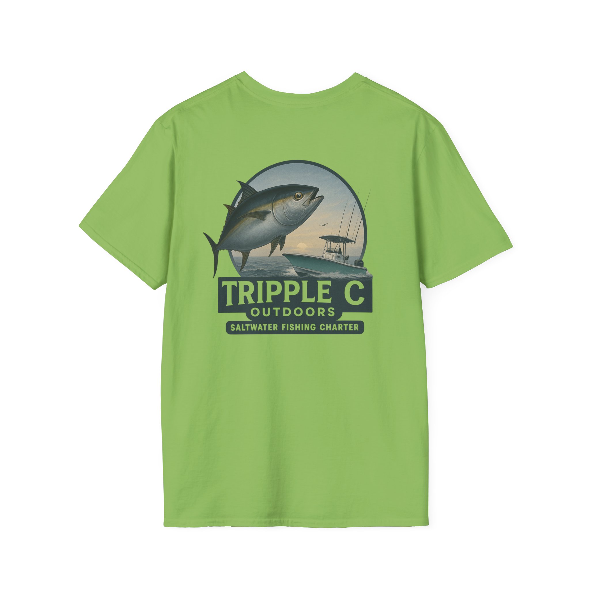 Fishing Adventure Unisex T-Shirt - Tripple C Outdoors Saltwater Charter, Fishing Gift, Outdoor Apparel, Summer Style, Casual Wear - Image 26