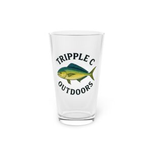 Trout Camp Pint Glass - 16oz Fish Lover's Drinkware, Outdoor Gift, Fishing Enthusiast, Custom Glass, Lakeside Decor