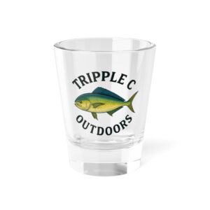 Fishing-Themed Shot Glass, 1.5oz | Perfect for Outdoors Lovers, Gift for Fishermen, Barware, Fishing Party Supplies, Collectible Drinkware