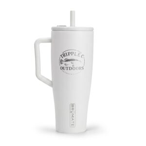 40oz Insulated Tumbler with Handle & Lid — Engraved 'Adventure Awaits' Travel Mug