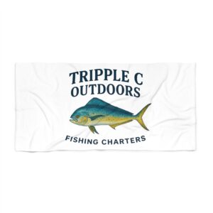 Fishing Charter Beach Towel | Summer Vibes | Outdoor Fun | Perfect for Beach Days, Vacation, and Fishing Trips, Gift Idea
