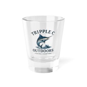 Fishing Charter Shot Glass, 1.5oz, Personalized Barware, Outdoor Enthusiast Gift, Maritime Decor, Nautical Party Favor