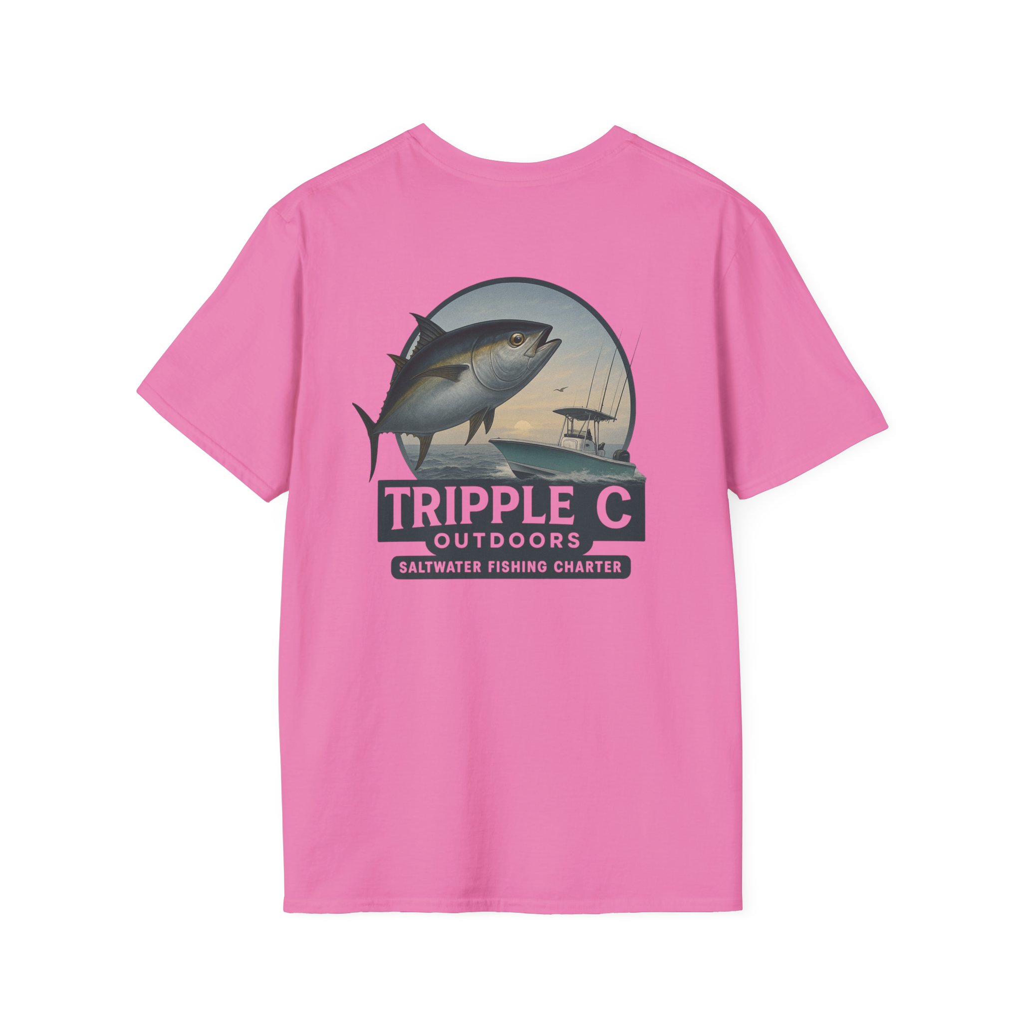 Fishing Adventure Unisex T-Shirt - Tripple C Outdoors Saltwater Charter, Fishing Gift, Outdoor Apparel, Summer Style, Casual Wear - Image 54