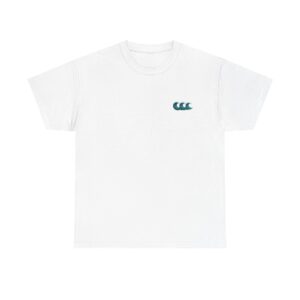 Unisex Heavy Cotton Tee with Wave Design | Casual Beachwear, Surf Tee, Outdoor Adventure Shirt, Summer Apparel, Gift for Ocean Lovers