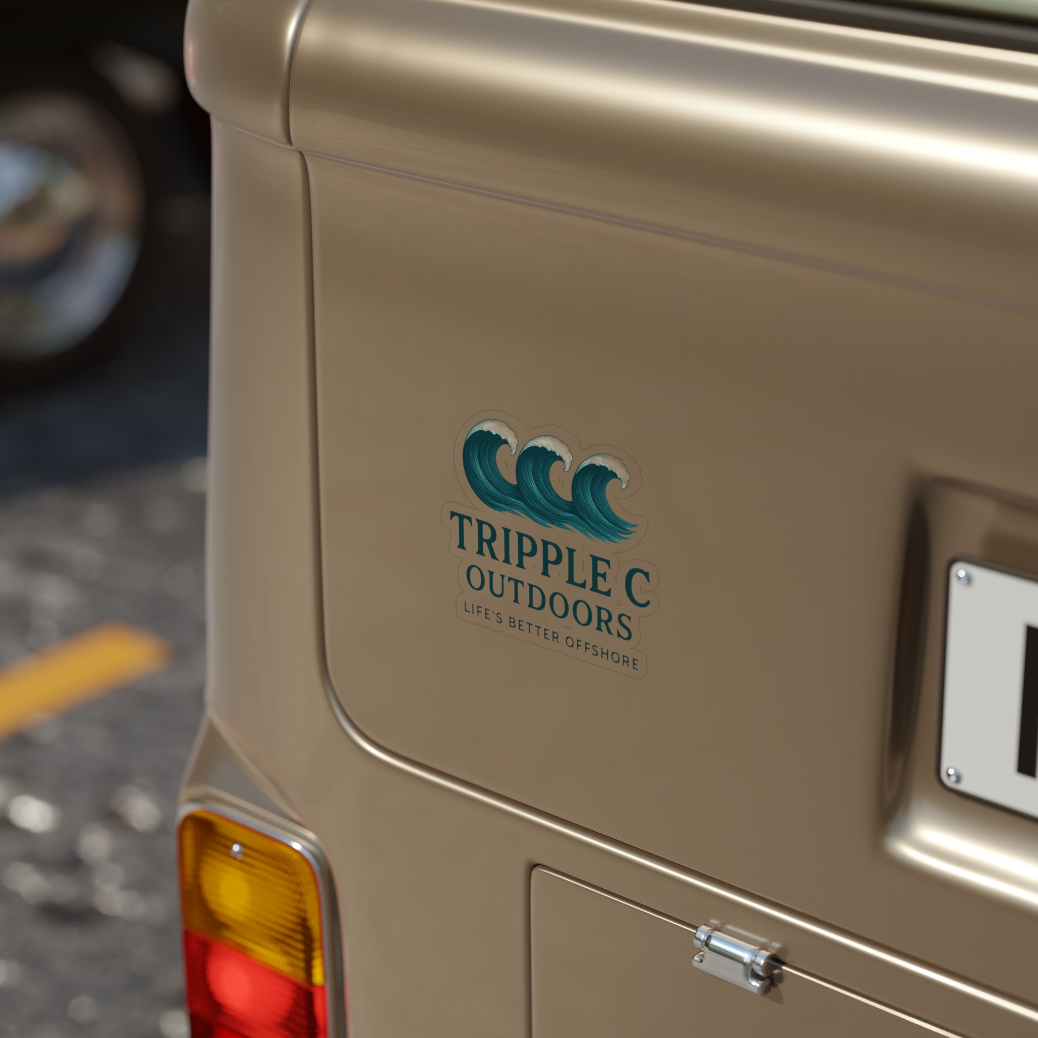 Tripple C Outdoors Wave Sticker — Transparent Die-Cut Outdoor Decal - Image 11