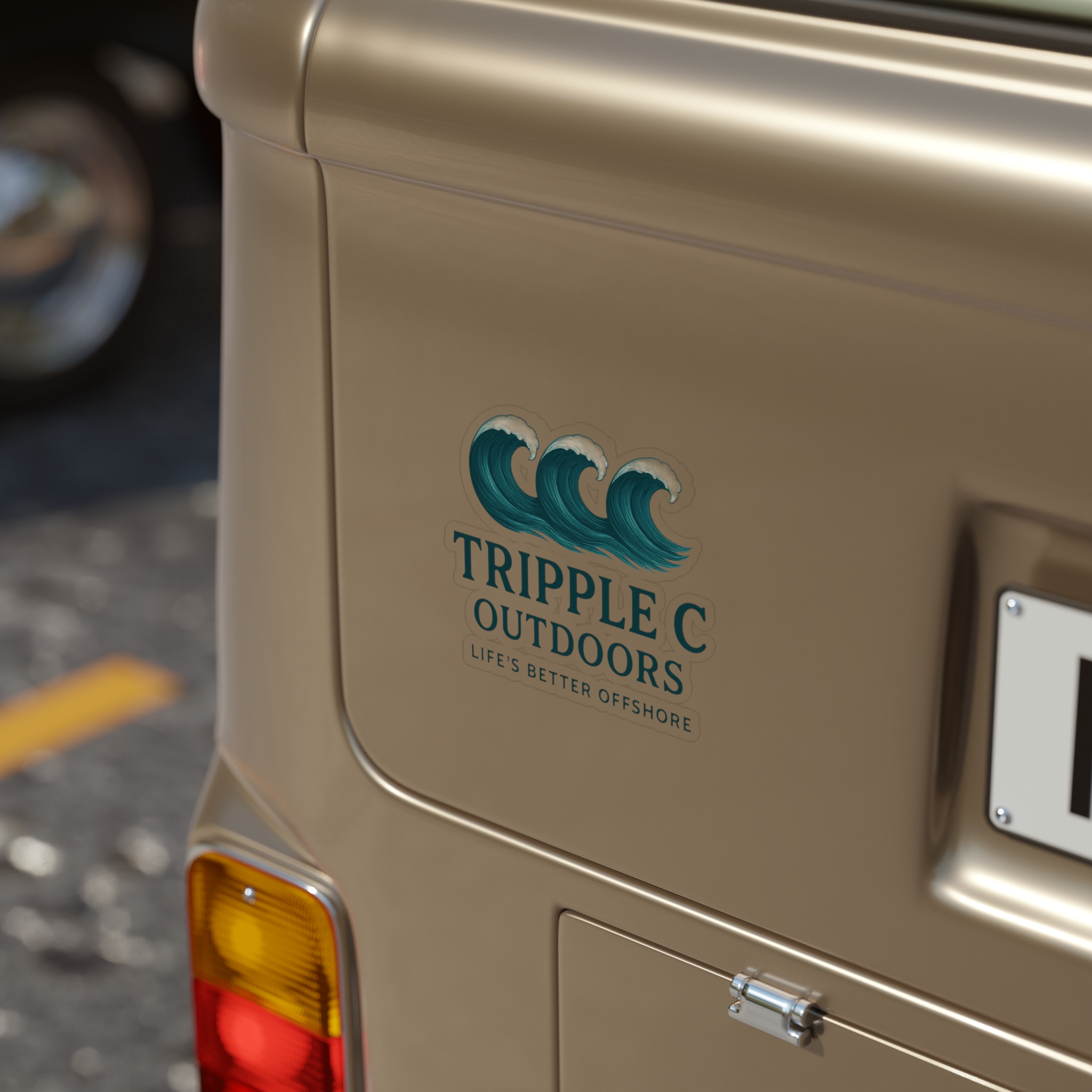 Tripple C Outdoors Wave Sticker — Transparent Die-Cut Outdoor Decal - Image 14
